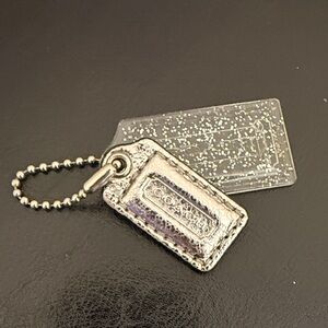Coach Poppy Silver and Clear Hangtag Set
